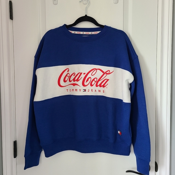 Tommy Hilfiger Tops - Tommy Hilfiger Women's Blue Coca-Cola Sweatshirt
